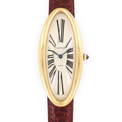 Cartier. A limited edition 18K gold Maxi Oval wristwatch